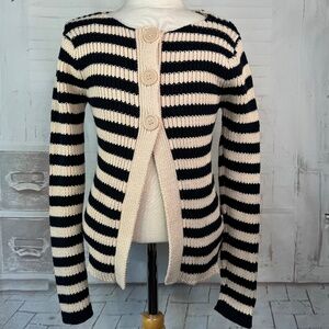 Marks and Spencer Indigo Collection Girls Blue Beige Knit Sweater Sz. 11 12 YRS